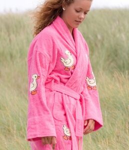 Lucky Duck / Aegean Apparel badjas - One Size Kort