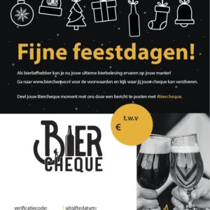 biercheque als cadeau voor de feestdagen
