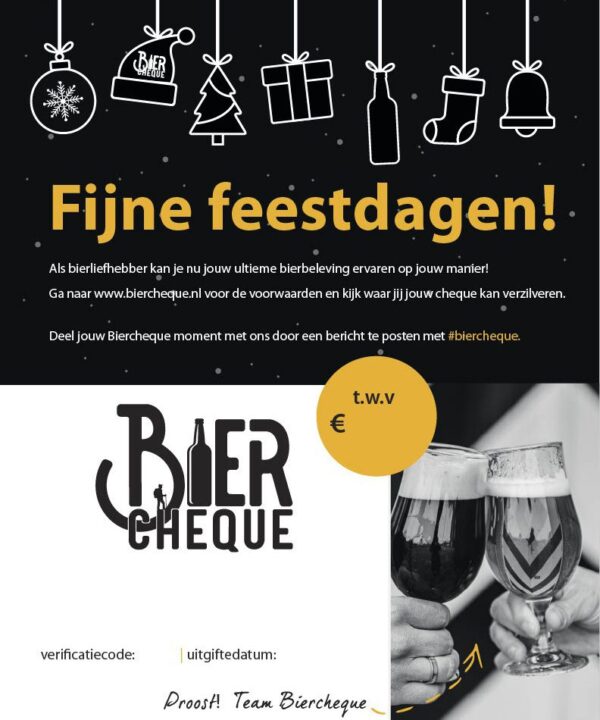 biercheque als cadeau voor de feestdagen