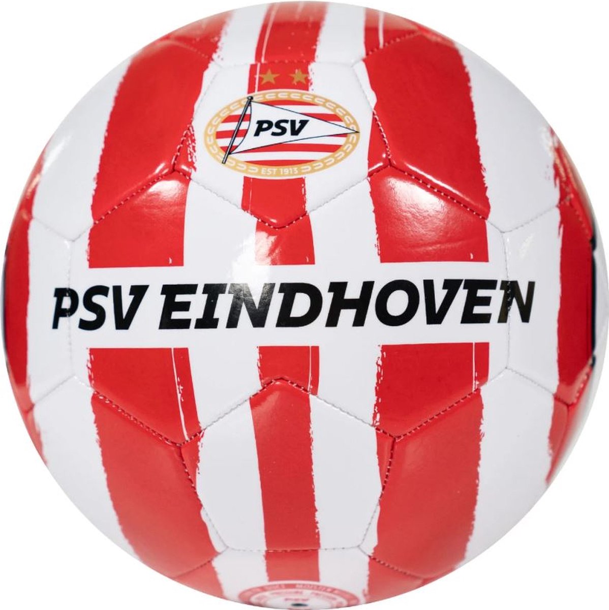 PSV Voetbal Eindhoven Rood Wit Gestreept - Maat 5