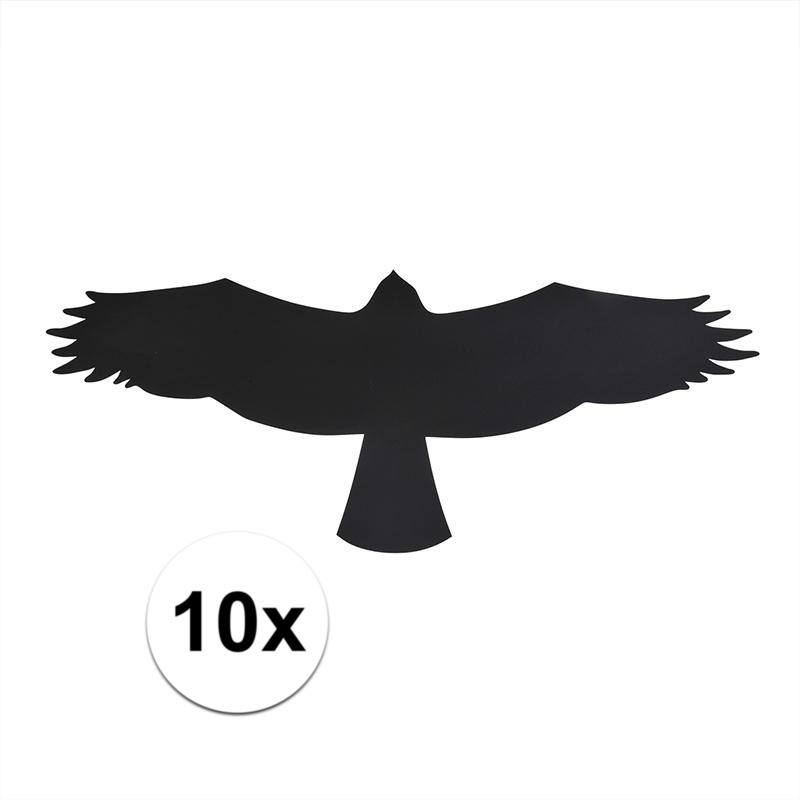 Zwarte raamstickers met vogels buizerd cadeau