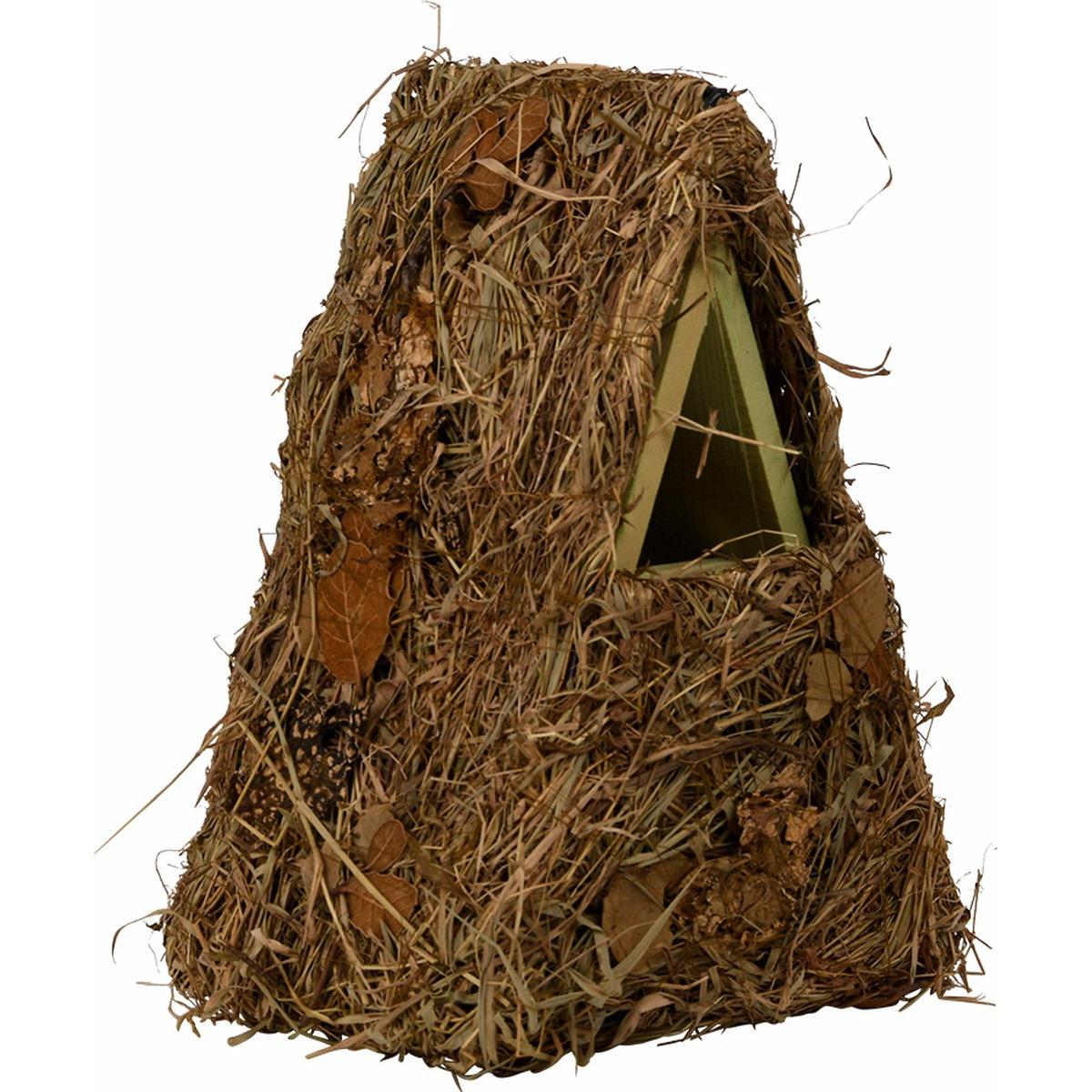 Cadeau voor tuinliefhebber: Vogelhuis/nestkast groene takjes en mos 24 cm