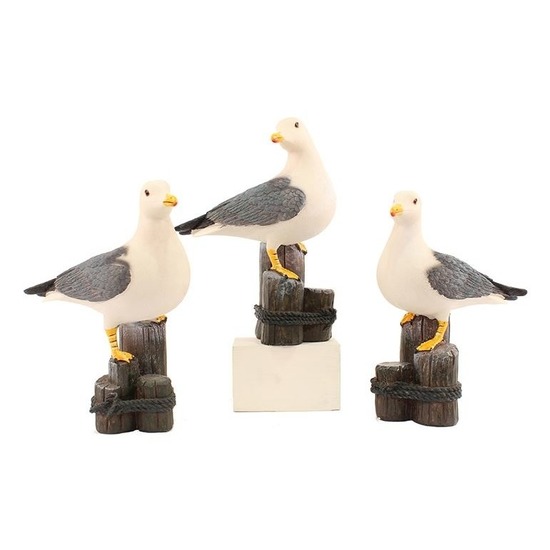 Tuindecoratie cadeau: Meeuw strandpaal beeld