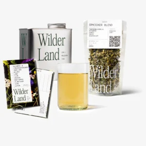 Cadeau Theeblik + sta-zak losse thee + zadenzakje