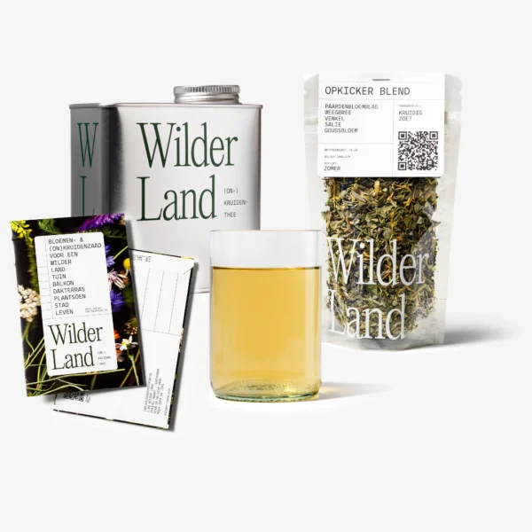 Cadeau Theeblik + sta-zak losse thee + zadenzakje