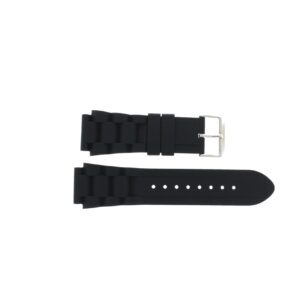 Horlogeband Universeel XH12 Silicoon Zwart 22mm