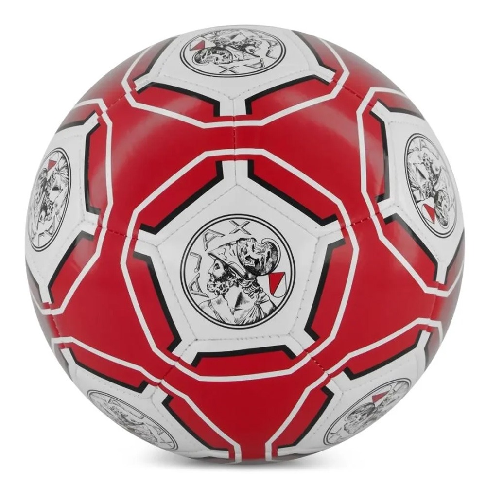 Ajax Voetbal Rood Wit Vlakken Oud Logo Maat 5