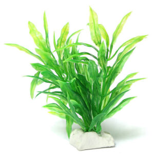 Cadeau voor aquariaan: Kunststof aquariumplant groen
