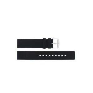 Horlogeband Universeel 21901.10.18 / 6826 / 5833.01.18 Silicoon Zwart 18mm