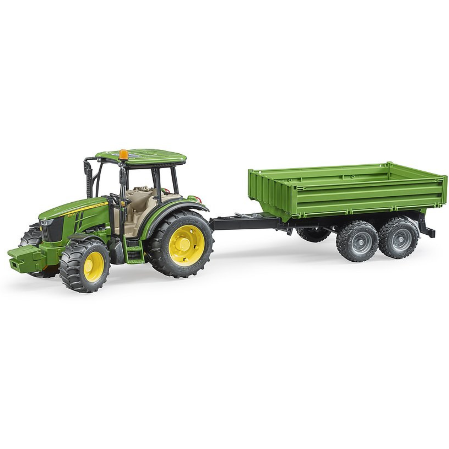 Bruder John Deere 5115M met trailer 1:16