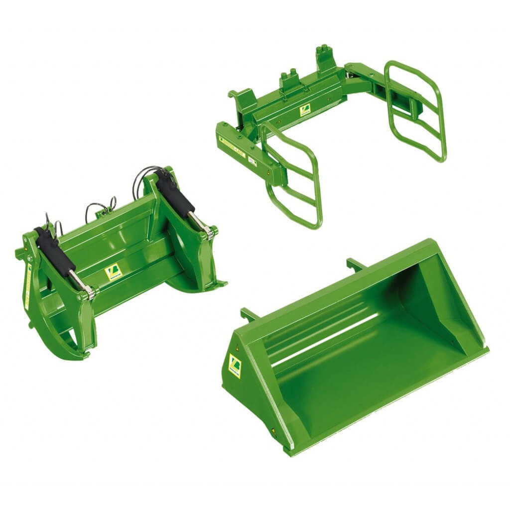 Wiking Accessoireset voorlader - set A &apos;Bressel & Lade&apos; groen 1:32