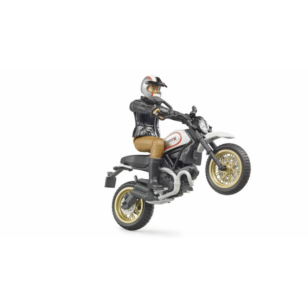 Bruder motor met bestuurder - Scrambler Ducati Desert Sled 1:16