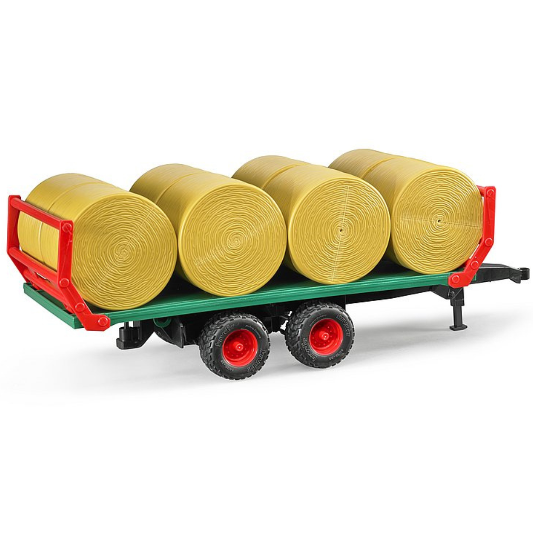 Bruder Balentransporter met 8 ronde hooibalen