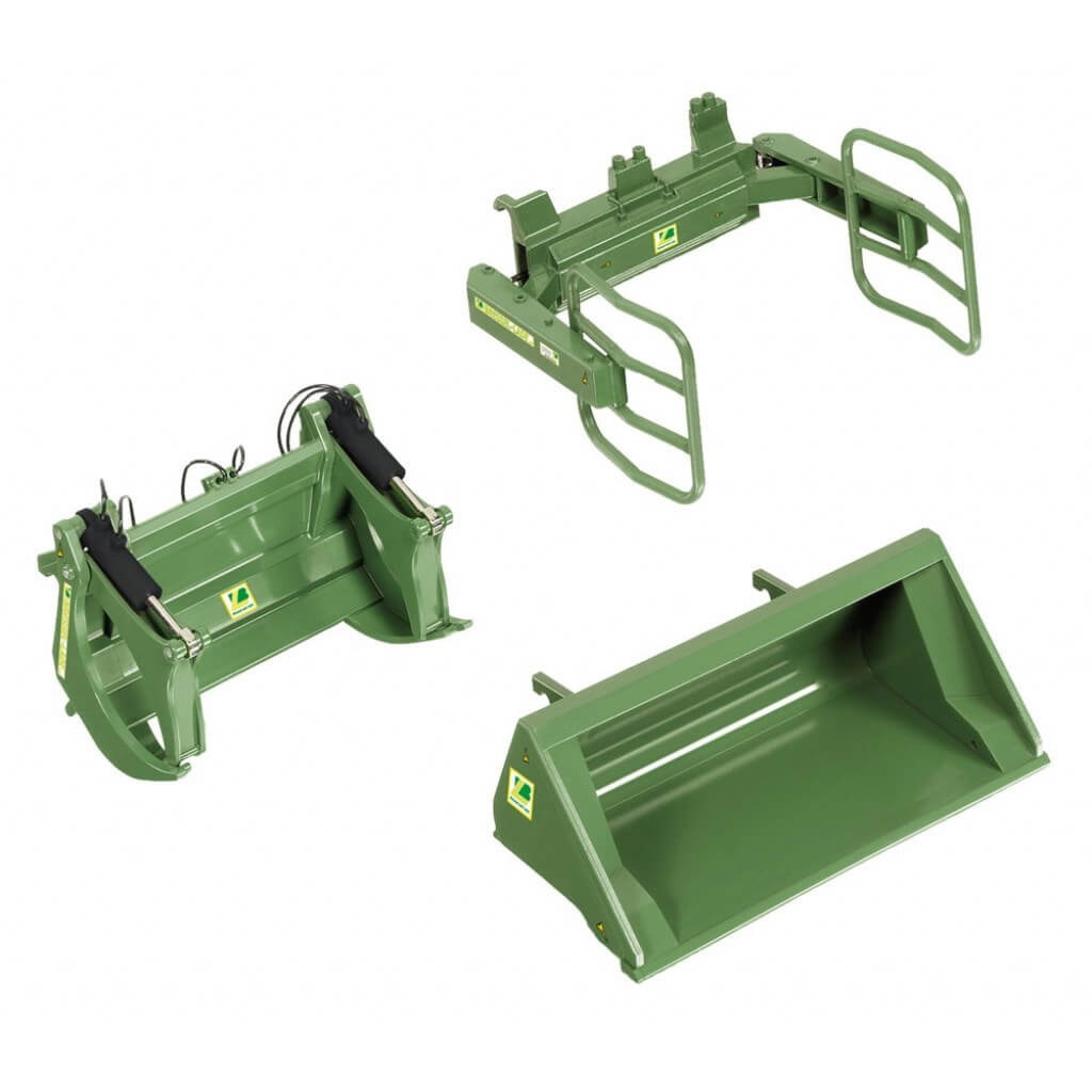 Wiking Accessoireset voorlader, set A JD groen 1:32