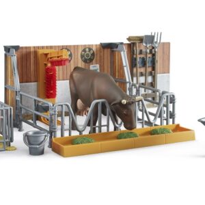 Bruder Stal inclusief Koe en Accessoires