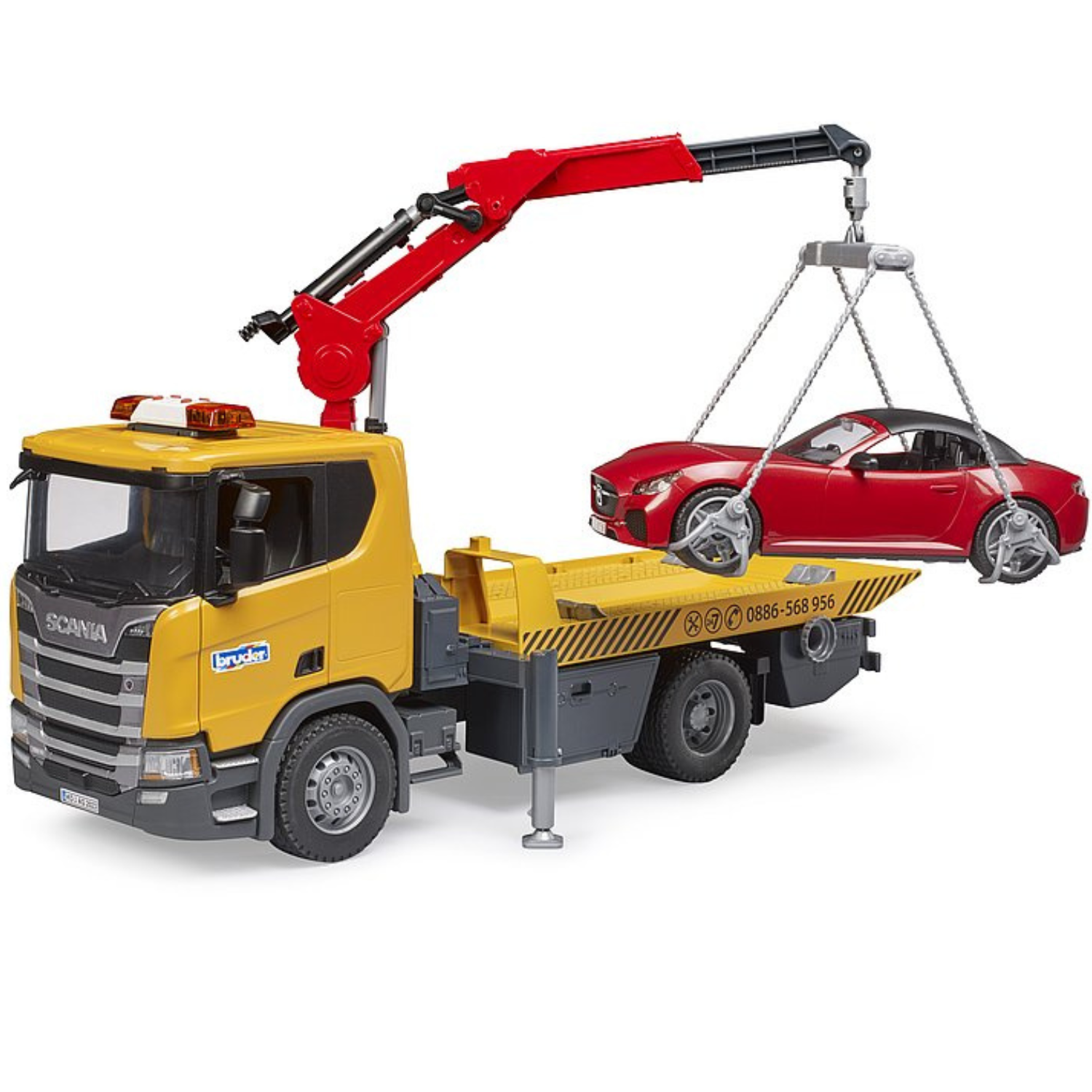 Bruder Scania 560R Takelwagen met Roadster