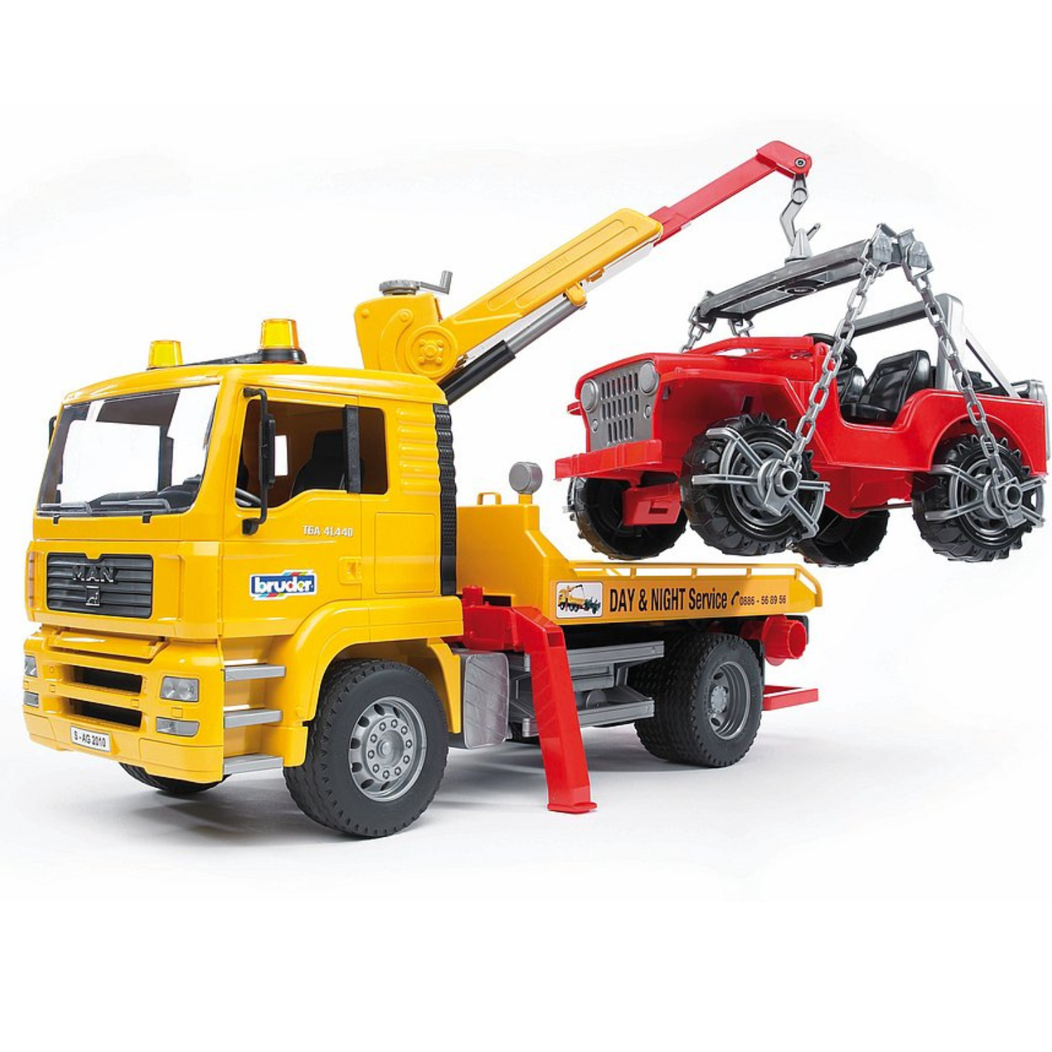 Bruder sleepauto met Jeep - MAN TGA 1:16