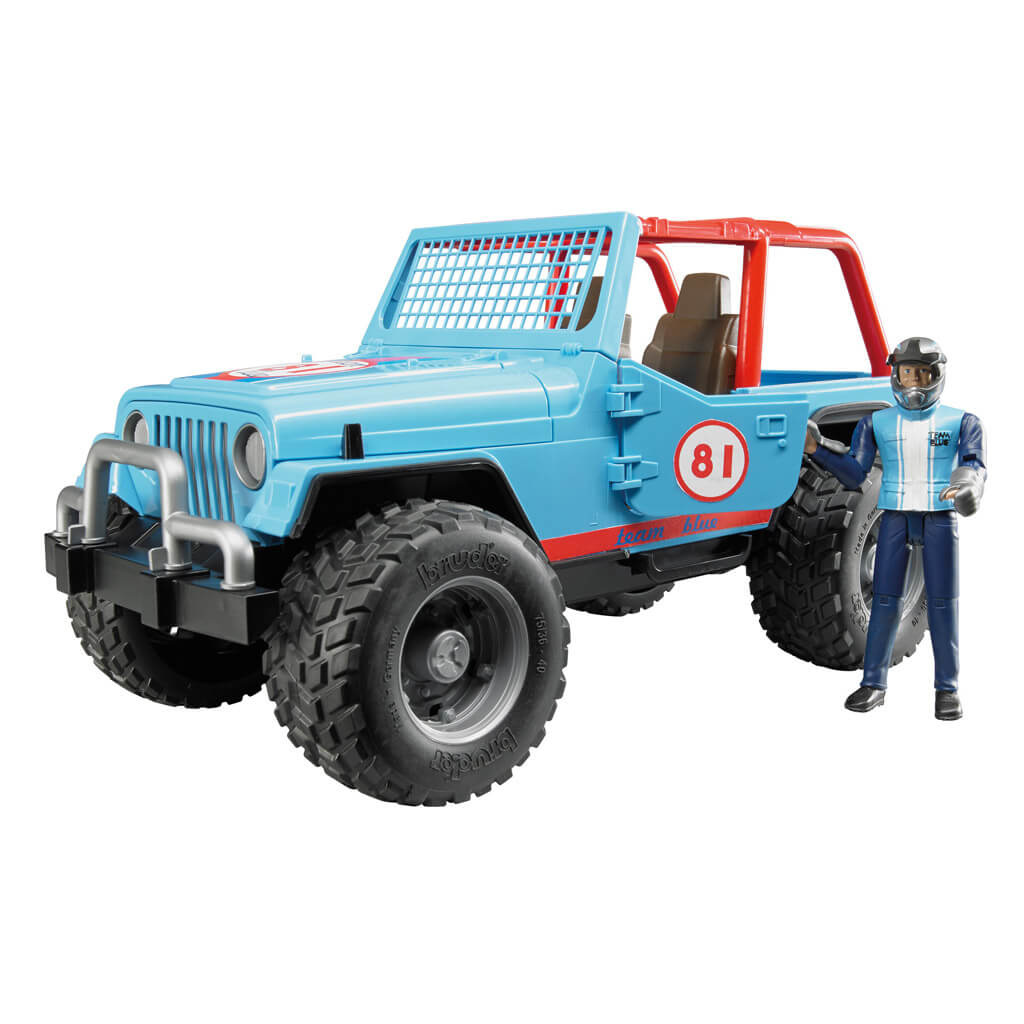 Jeep Cross Country racer blauw van Bruder