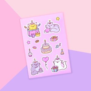 Stickervel - Birthday Cats
