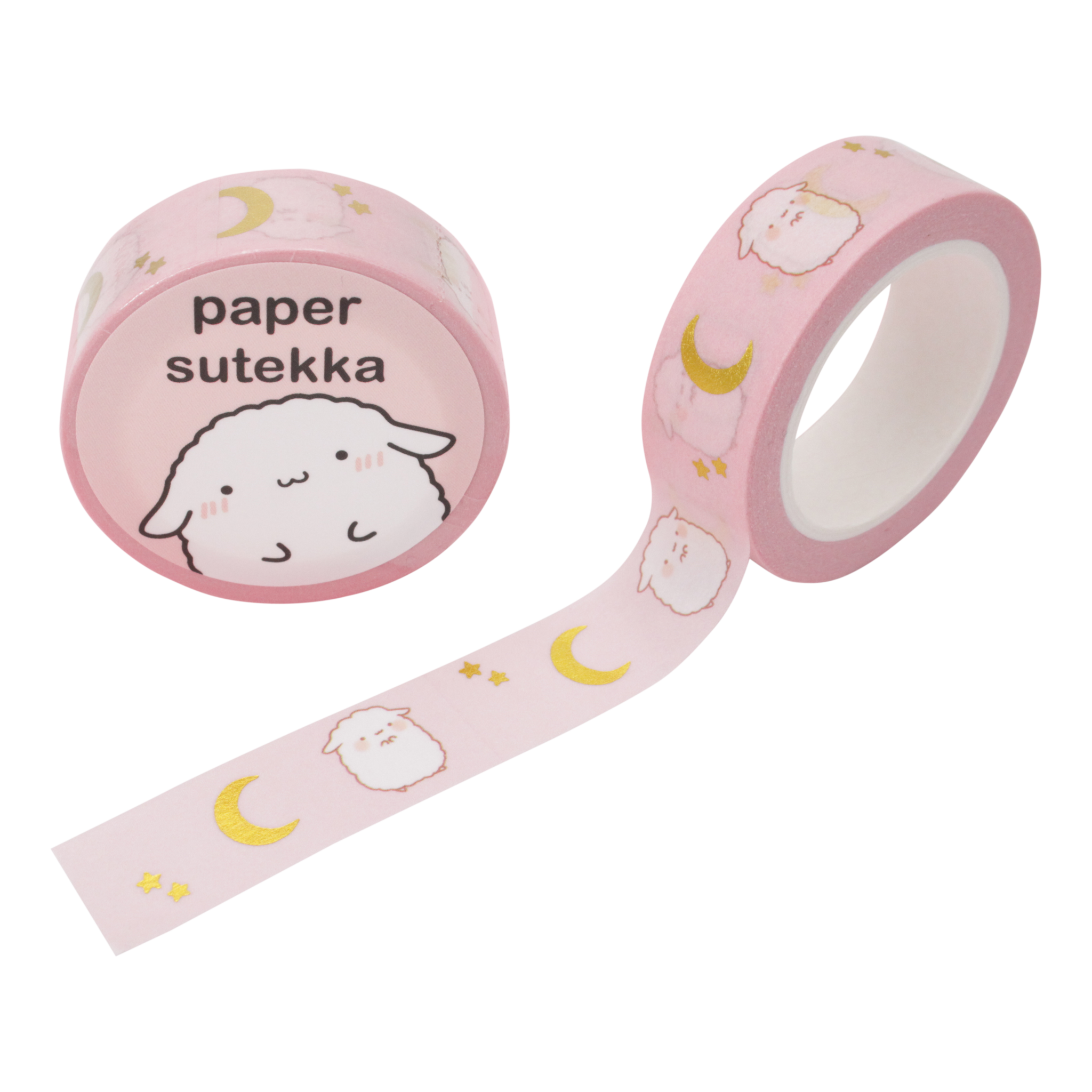 Washi Tape - Pink Moon - Gold Foil