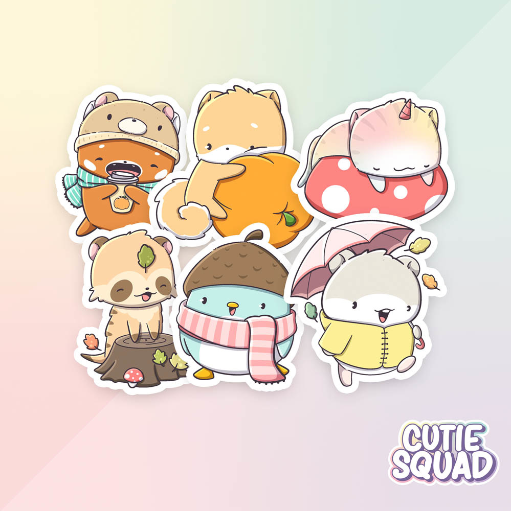 CutieSquad Stickerset - Cozy Forest