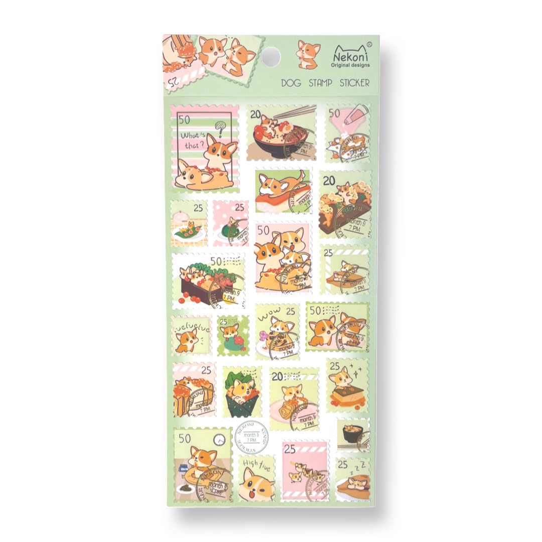 Nekoni Dog Stamp Stickers
