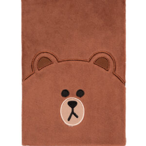 LINE FRIENDS Line Friends A5 pluche notebook - Brown