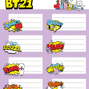 BT21 BT21 etiketten