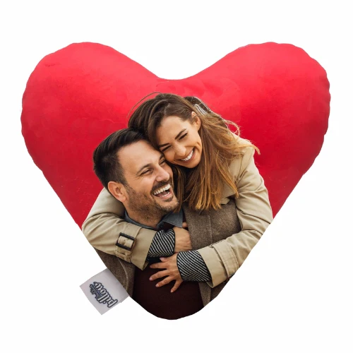Liefdeskussen hart met foto