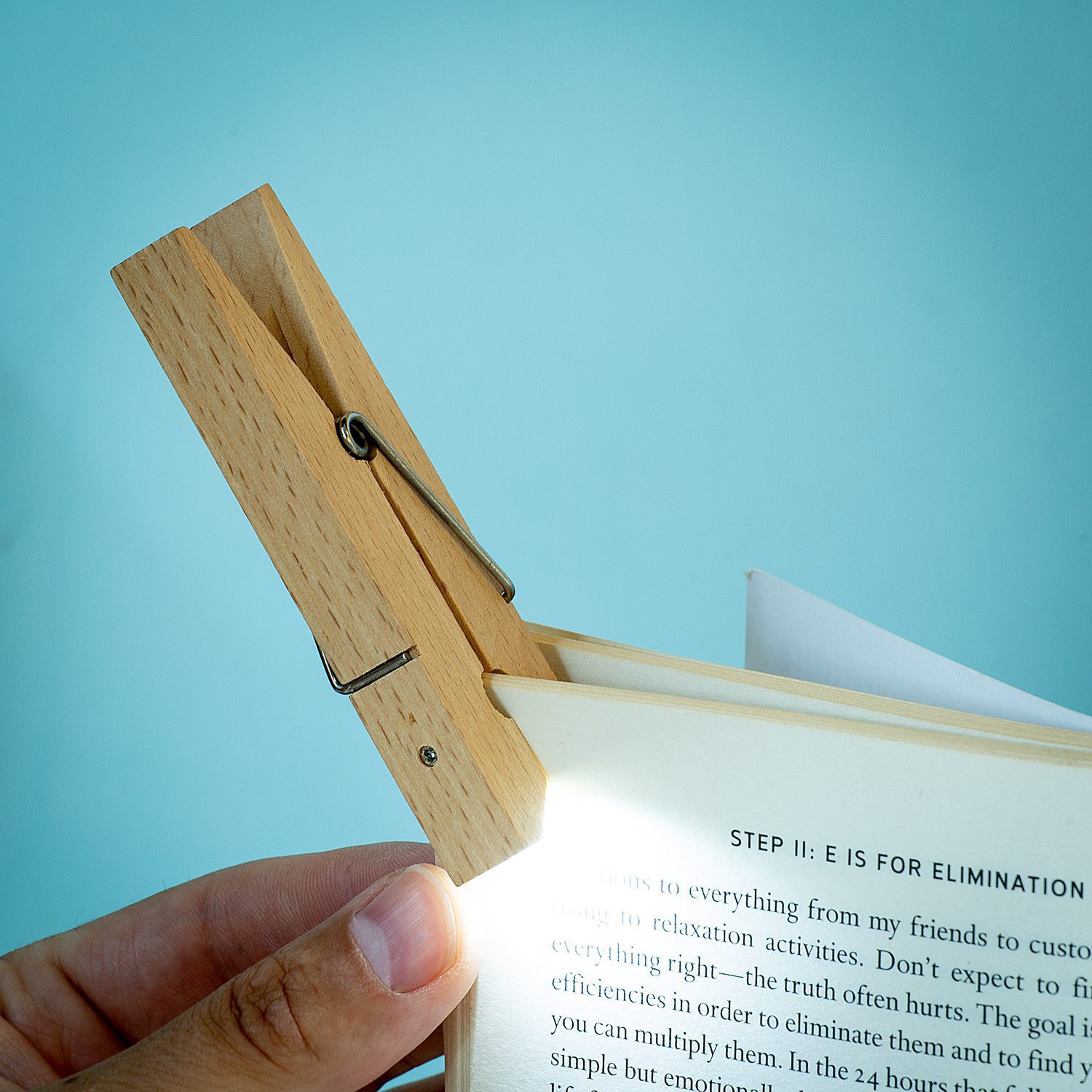 wasknijper leeslampje