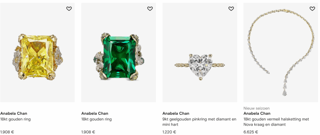 diamanten sieraden kopen bij farfetch