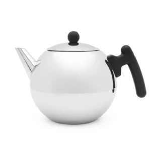 Bredemeijer Theepot Bella Ronde vlak 1.2 L zwart beslag