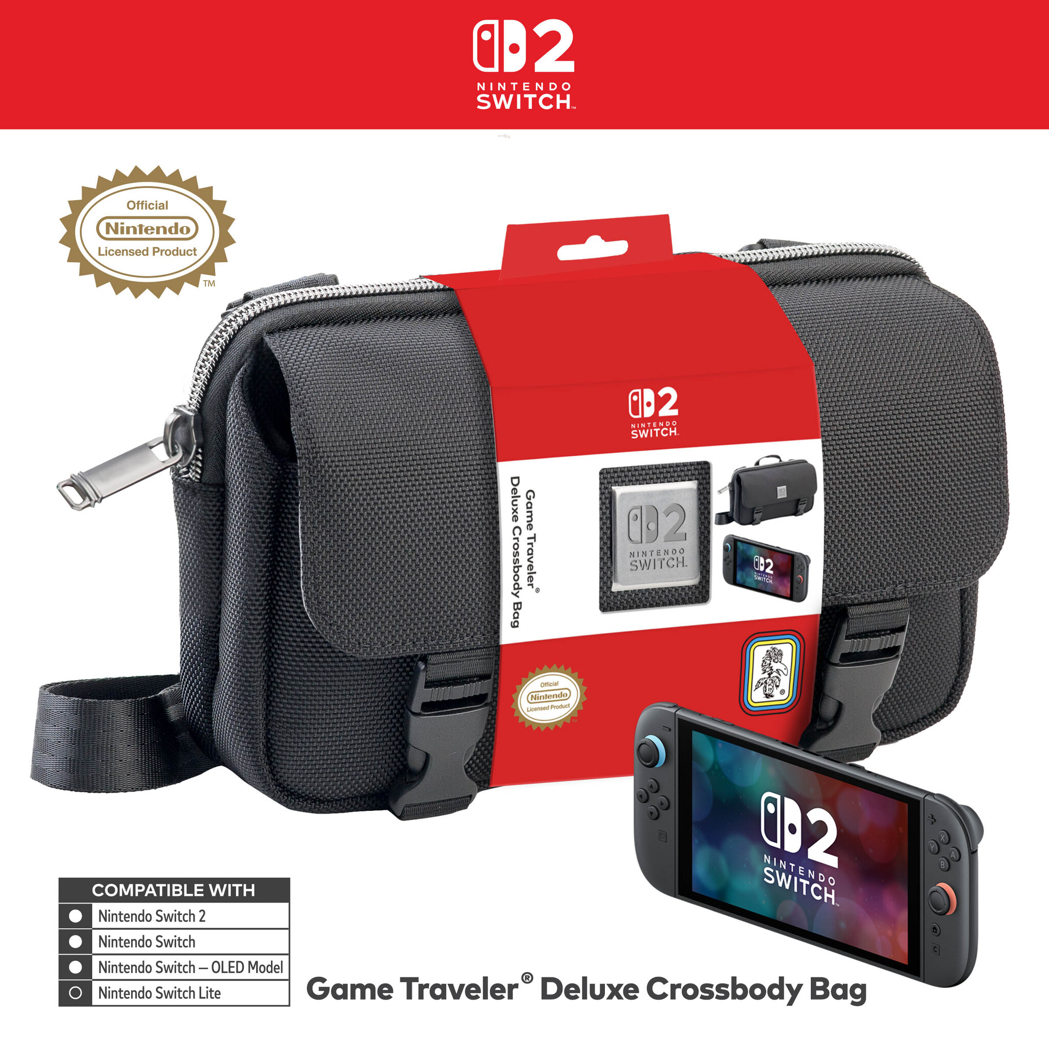 Nintendo Switch 2 Official Horizontal Bag - Zwart