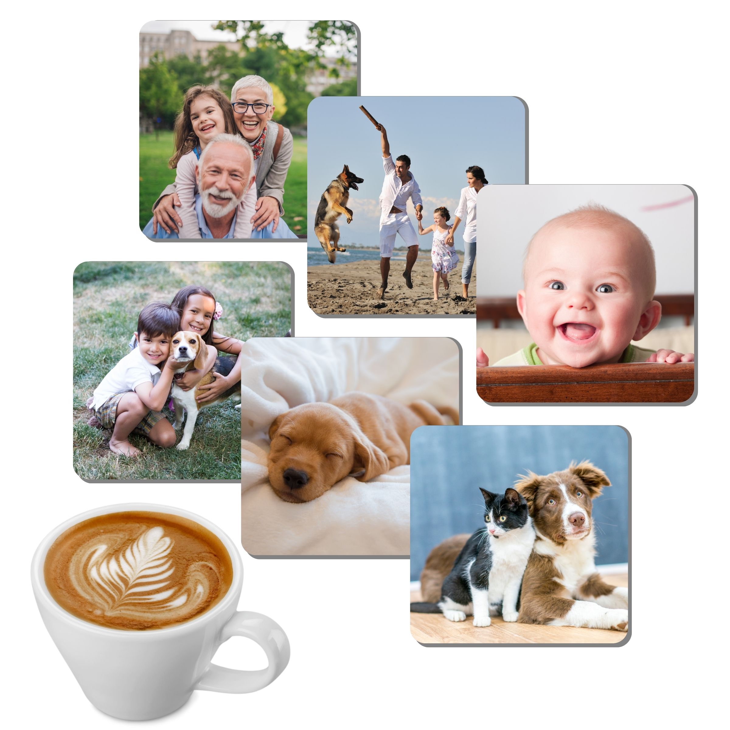 Onderzetters met eigen foto's - Vierkant - Pillow Buddies