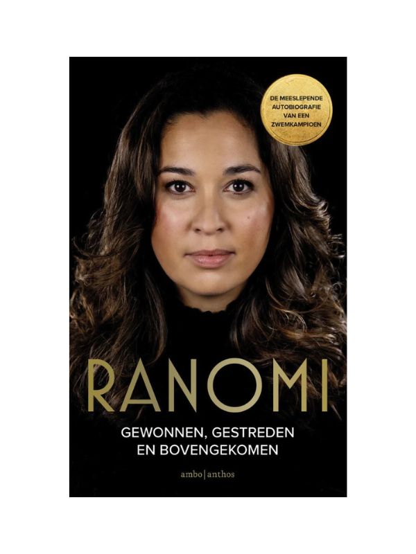 Boekcover van autobiografie Ranomi Kromowidjojo, Gewonnen, gestreden en bovengekomen