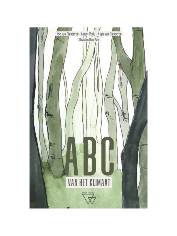 Boekcover van “ABC van het klimaat” van Hugo Van Dienderen en Amber Paris, een toegankelijk non-fictie boek waarin drie generaties het klimaatprobleem helder en hoopvol uitleggen.